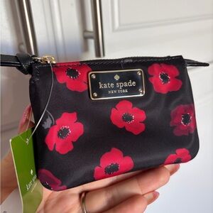 Kate Spade poppy accordion card holder